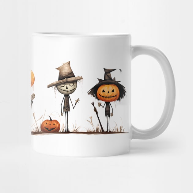 Spooky Halloween Scarecrow Family by DivShot 